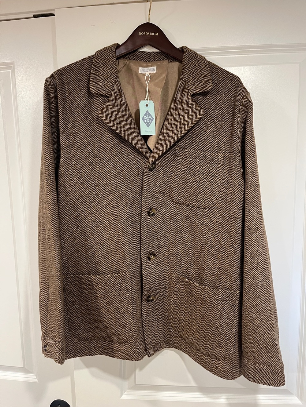 Quaker Marine Supply - Loafer Jacket - Chestnut Herringbone - Large - NWT
